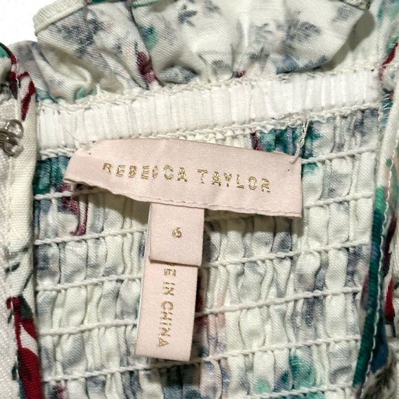 Rebecca Taylor Carnation Ruffled Tie Tank Dress - Picture 7 of 8